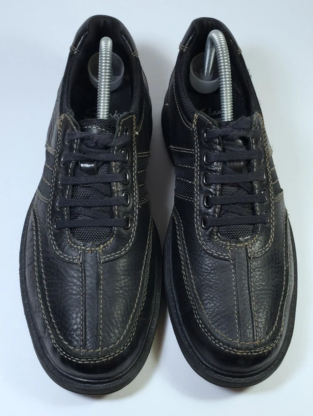 Clark's Mens Black Leather Oxford Shoes Sz 8